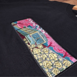 Japanese Train Embroidery Design stitched by a customer