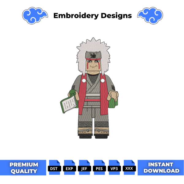 Jiraiya Lego Embroidery Design