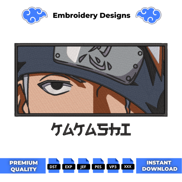 Kakashi Hatake Eyes V2 Embroidery Design