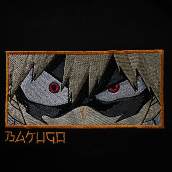Katsuki Bakugo Eyes Embroidery Design stitched by a customer