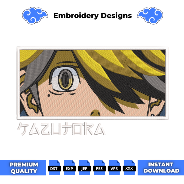Kazutora Hanemiya Eyes Embroidery Design