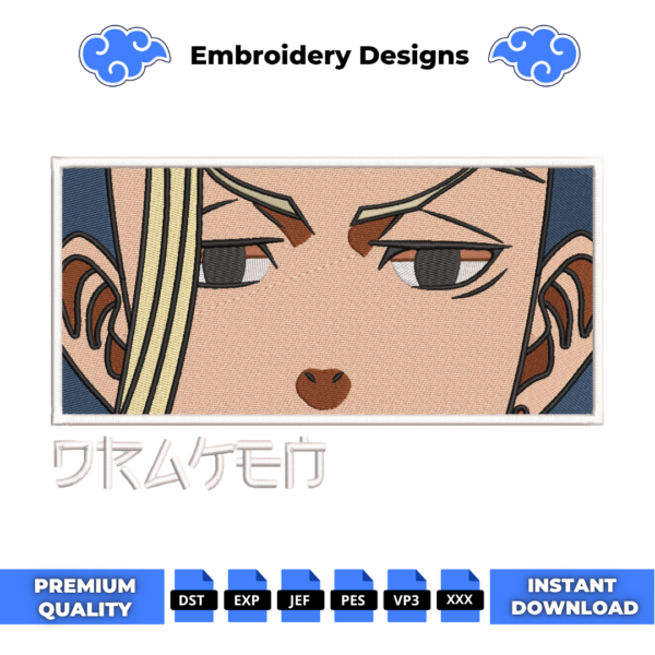 Ken Ryuguji Eyes Embroidery Design