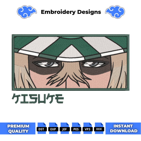 Kisuke Urahara Eyes Embroidery Design