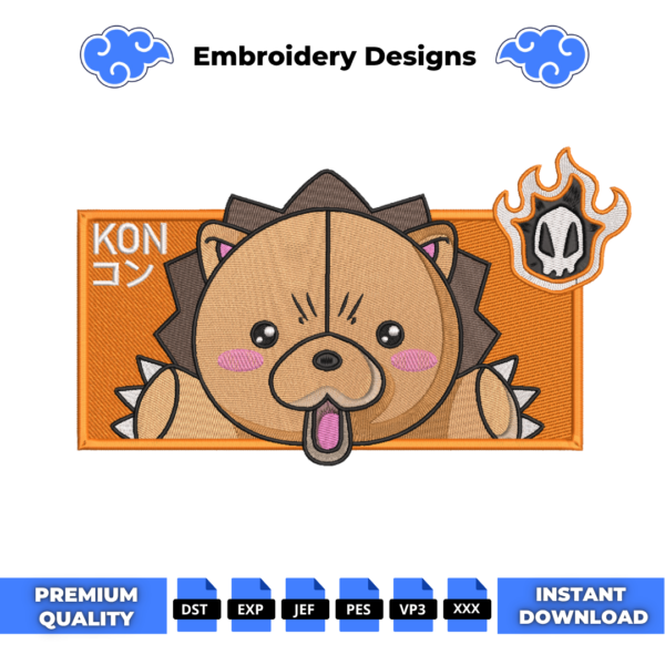Kon Bear Embroidery Design