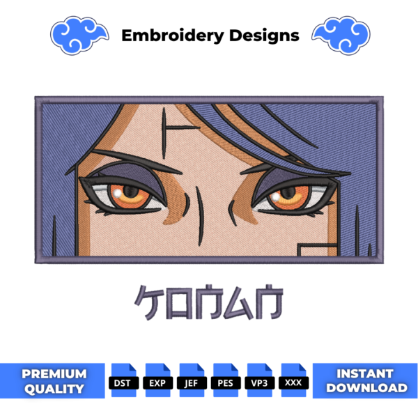 Konan Eyes Embroidery Design