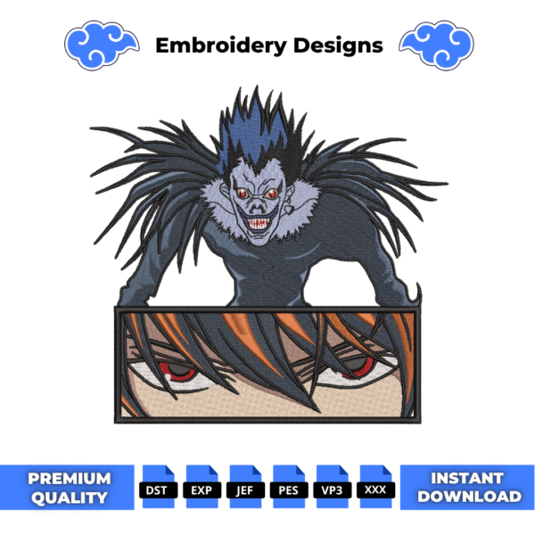 Light with Ryuk Eyes Embroidery Design