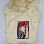 Makima Vertical Embroidery Design stitched by a customer