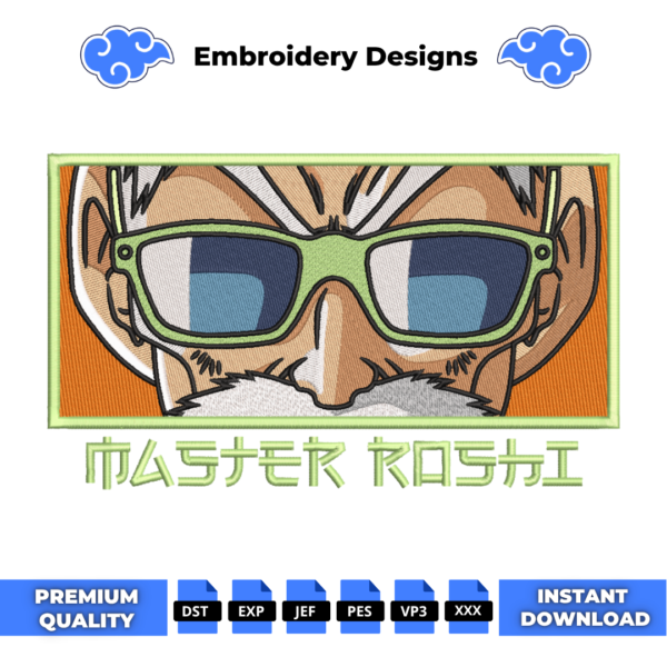 Master Roshi Eyes Embroidery Design