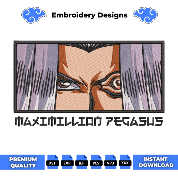 Maximillion Pegasus Eyes Embroidery Design
