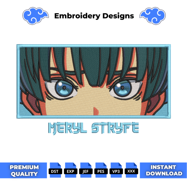 Meryl Stryfe Eyes Embroidery Design
