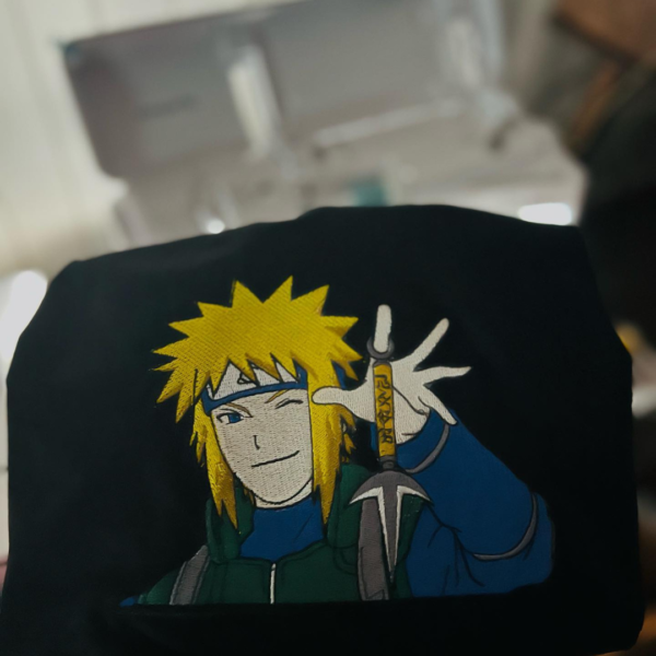 Minato and Logo Embroidery Design stitched by a customer