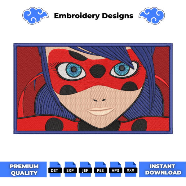 Miraculous Ladybug Embroidery Design