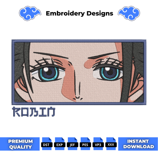 Nico Robin Eyes V2 Embroidery Design