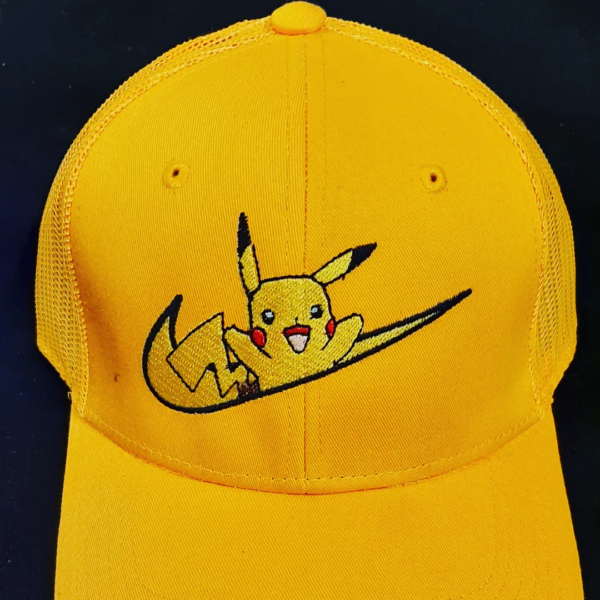 Pikachu Embroidery Design stitched by a customer