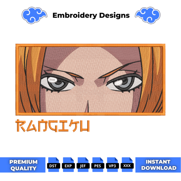 Rangiku Matsumoto Eyes Embroidery Design