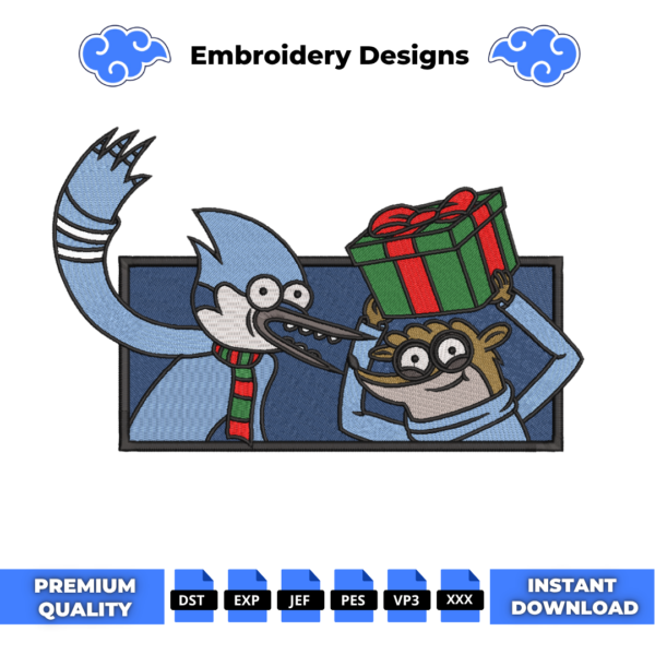 Regular Show Embroidery Design