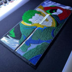 Roronoa Zoro Boxed Anime Embroidery Design stitched by a customer