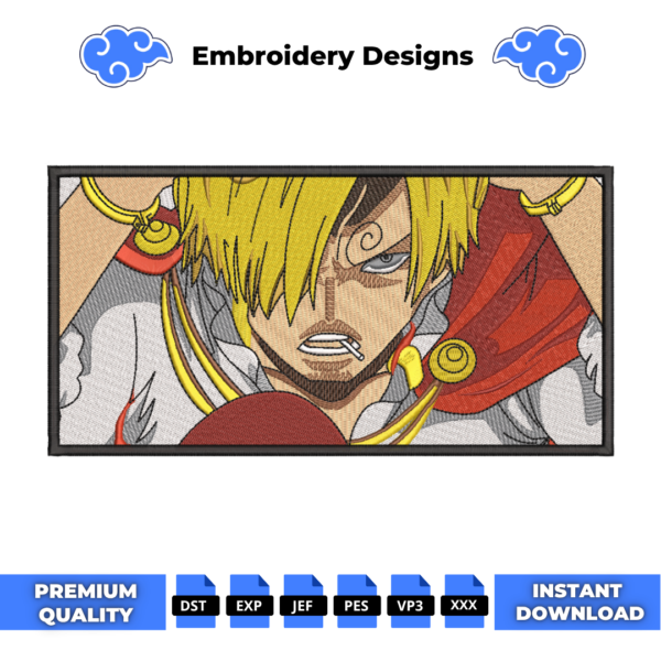 Sanji Vinsmoke Boxed Embroidery Design