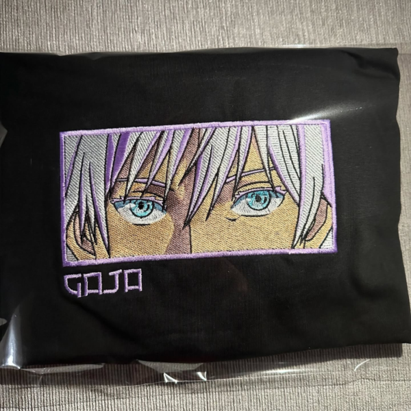 Satoru Gojo Eyes Embroidery Design stitched by a customer