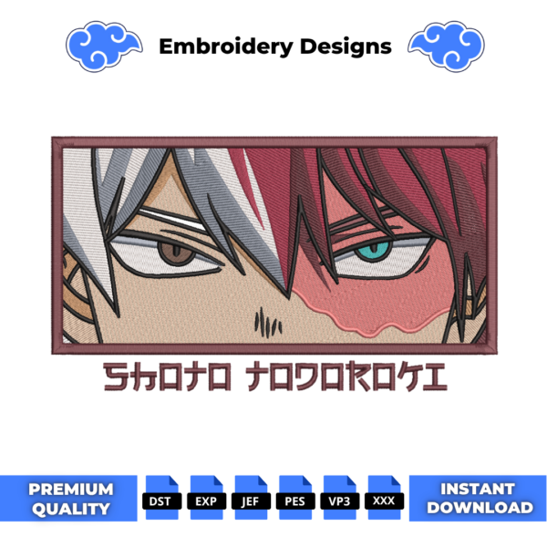 Shoto Todoroki Eyes Embroidery Design