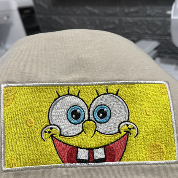 SpongeBob SquarePants Eyes Embroidery Design stitched by a customer