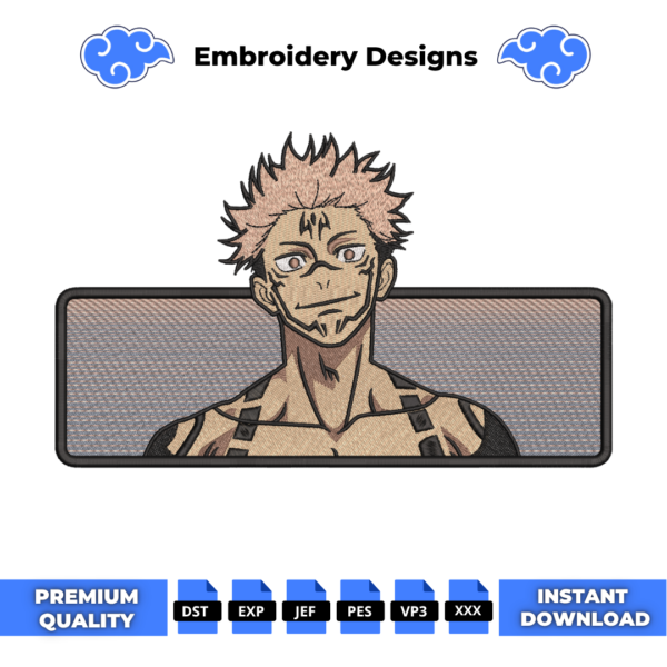 Sukuna Boxed V2 Embroidery Design