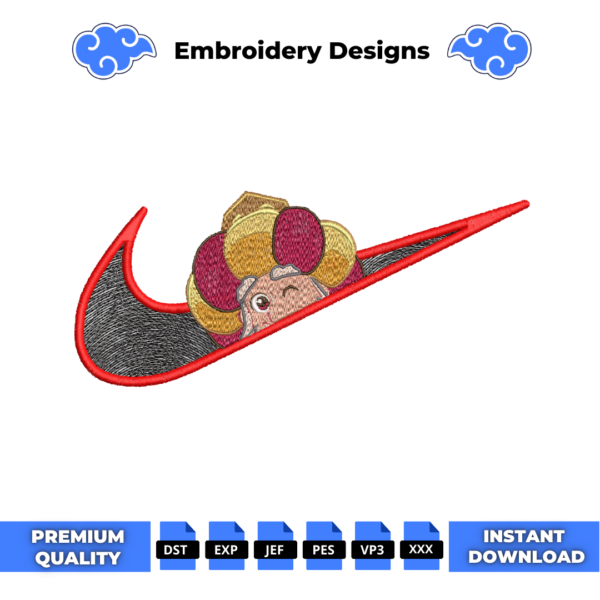 Sultan Swoosh Embroidery Design