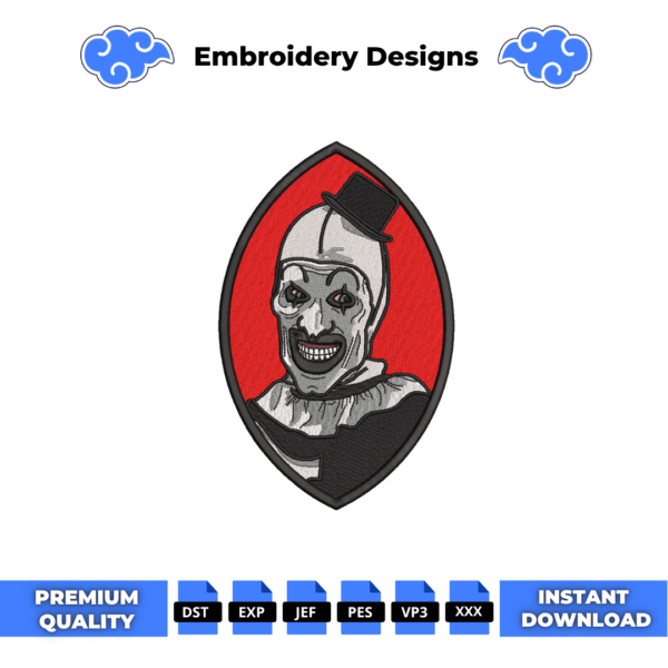 Terrifier Embroidery Design