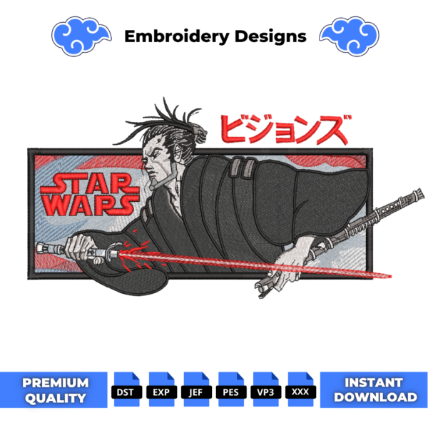 The Ronin Star Wars Boxed Embroidery Design