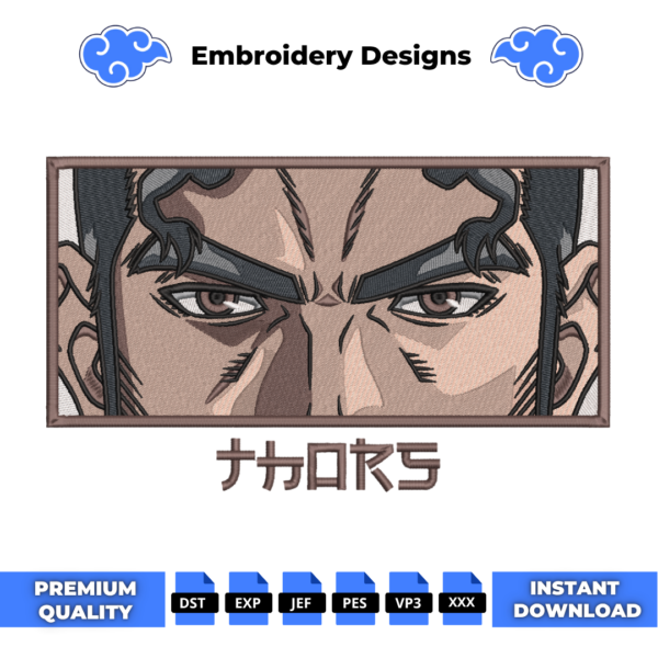 Thors Eyes Embroidery Design