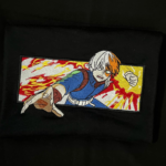 Todoroki Boxed Embroidery Design stitched by a customer
