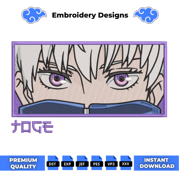 Toge Inumaki Eyes Embroidery Design