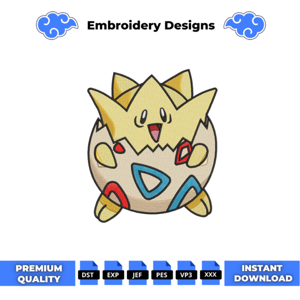 Togepi Embroidery Design
