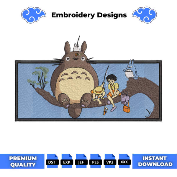 Totoro Neighbor Boxed Embroidery Design