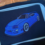 Toyota Supra MK4 Embroidery Design stitched by a customer