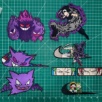 Trio Gengar Evolution Embroidery Design - Image 2