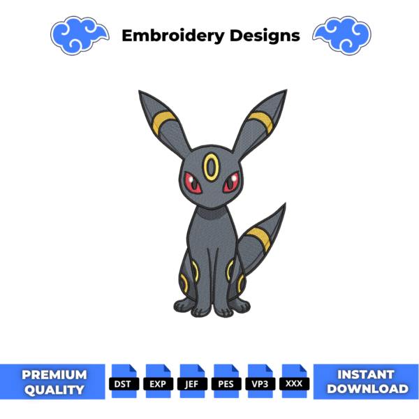 Umbreon Embroidery Design