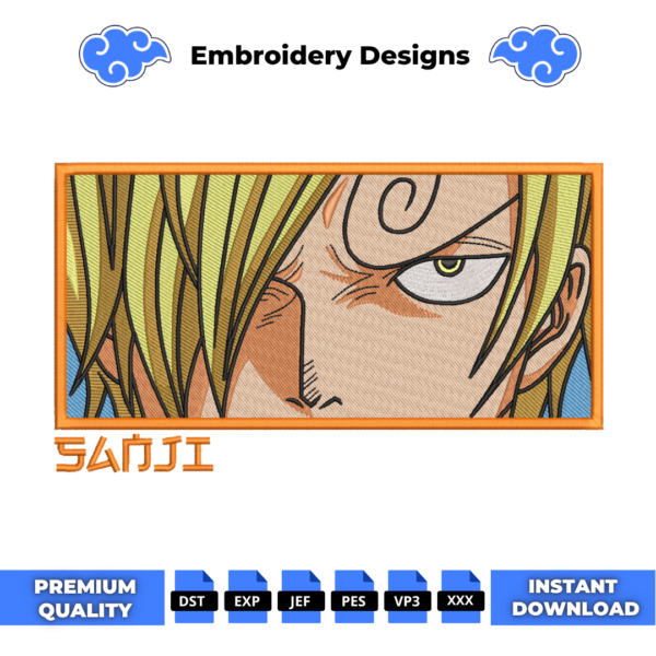 Vinsmoke Sanji Eyes Embroidery Design