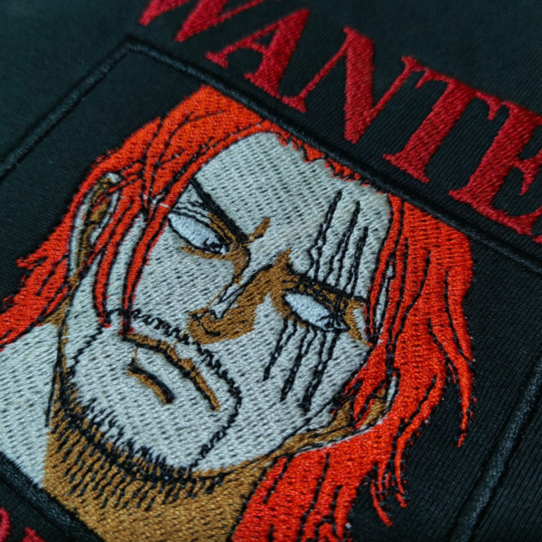 Wanted Shanks Embroidery Design stitched by a customer
