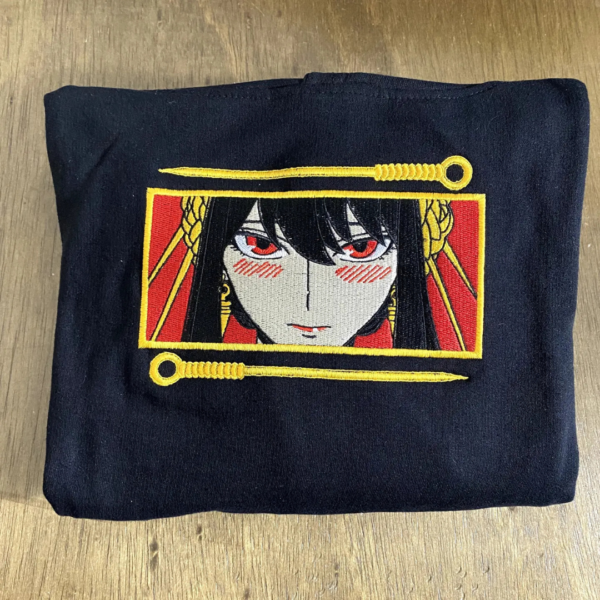 Yor Forger Boxed Embroidery Design stitched by a customer