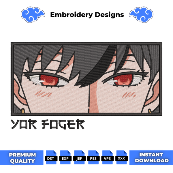 Yor Forger Eyes V2 Embroidery Design