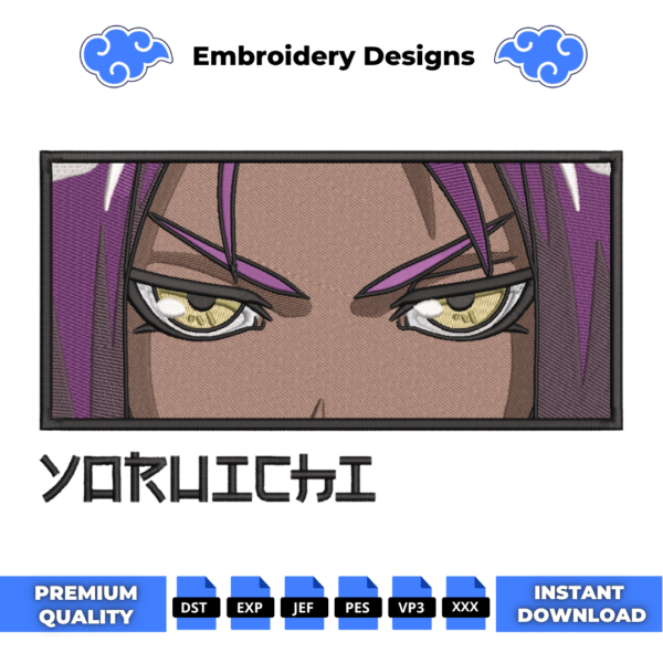 Yoruichi Shihouin Eyes Embroidery Design
