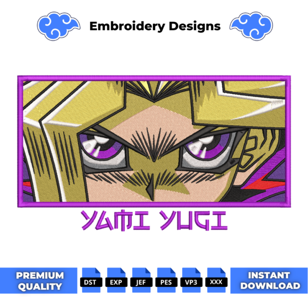 Yugi Mutou Eyes Embroidery Design