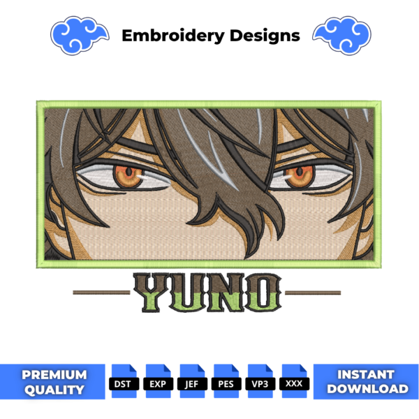 Yuno Eyes Anime Embroidery Design