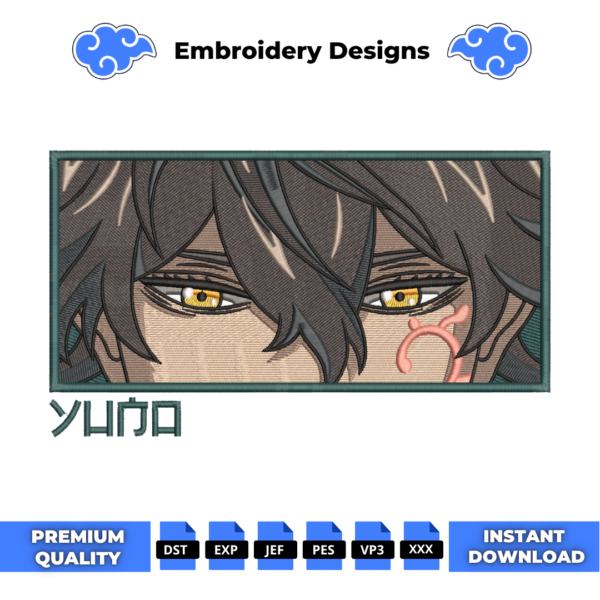 Yuno Eyes V2 Embroidery Design