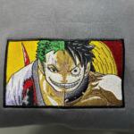 Zoro and Luffy Boxed Embroidery Design stitched by a customer