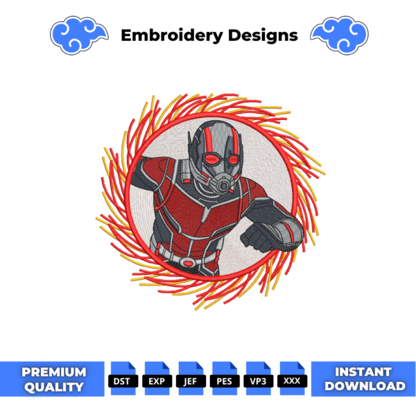 Ant-Man Embroidery Design