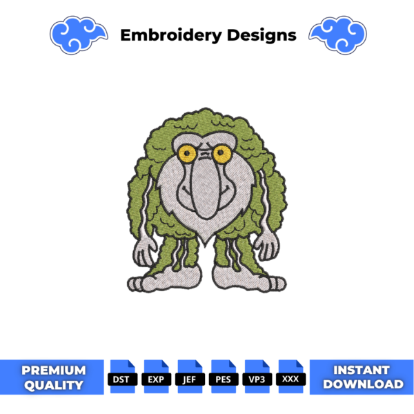 Brr Brr Patapim Brainrot Embroidery Design