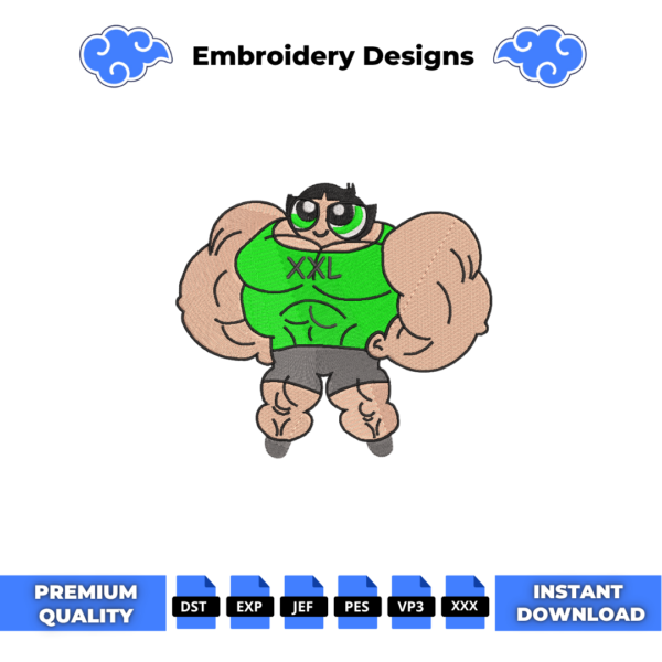 Buttercup Gym Embroidery Design