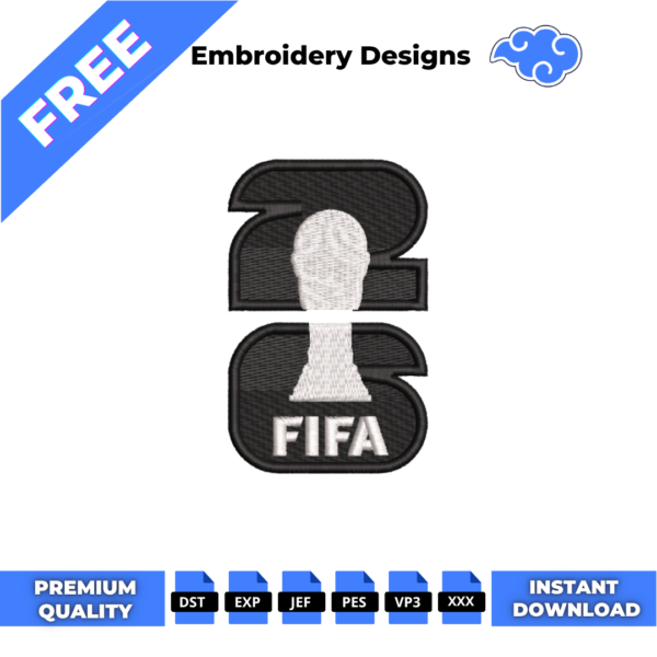 Free FIFA 26 Logo Embroidery Design